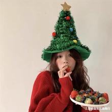 韩国ins圣诞节圣诞树帽子新年派对装扮头饰儿童成人圣诞拍照道具
