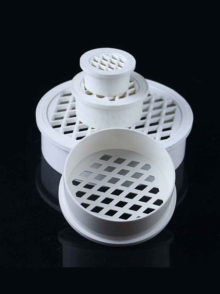 pvc简易地漏50 75 110 160 200透气孔橱柜散热通风孔透气网装饰盖