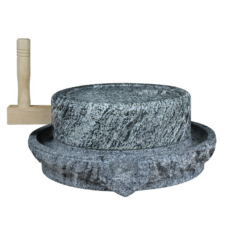 石磨无包装石磨盘小石磨手推小型青石老石磨无包装手工迷你手动雕