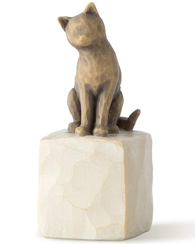 亚马逊跨境电商爱猫雕像纪念猫树脂雕刻手绘摆件