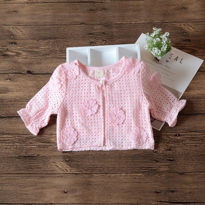 女宝宝开衫外套春夏1-8一岁儿童坎肩婴儿秋装外搭披风2-3女童披肩