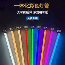 LED彩色灯管t5一体化红绿蓝紫黄光展柜氛围摄0.6灯棒1.2米灯带