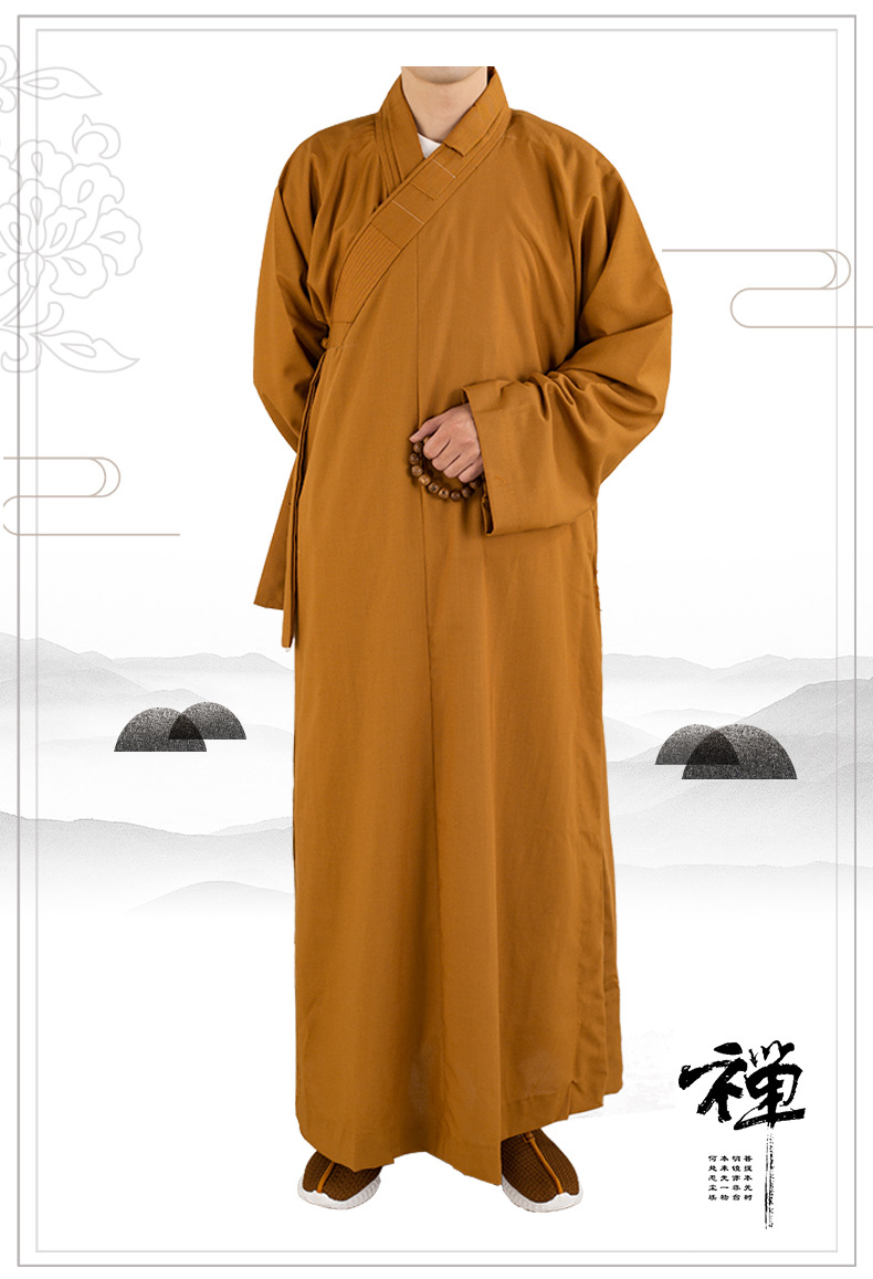 济缘南尘批发僧服居士服和尚僧衣大褂长褂厂家定制僧服祖衣居士服