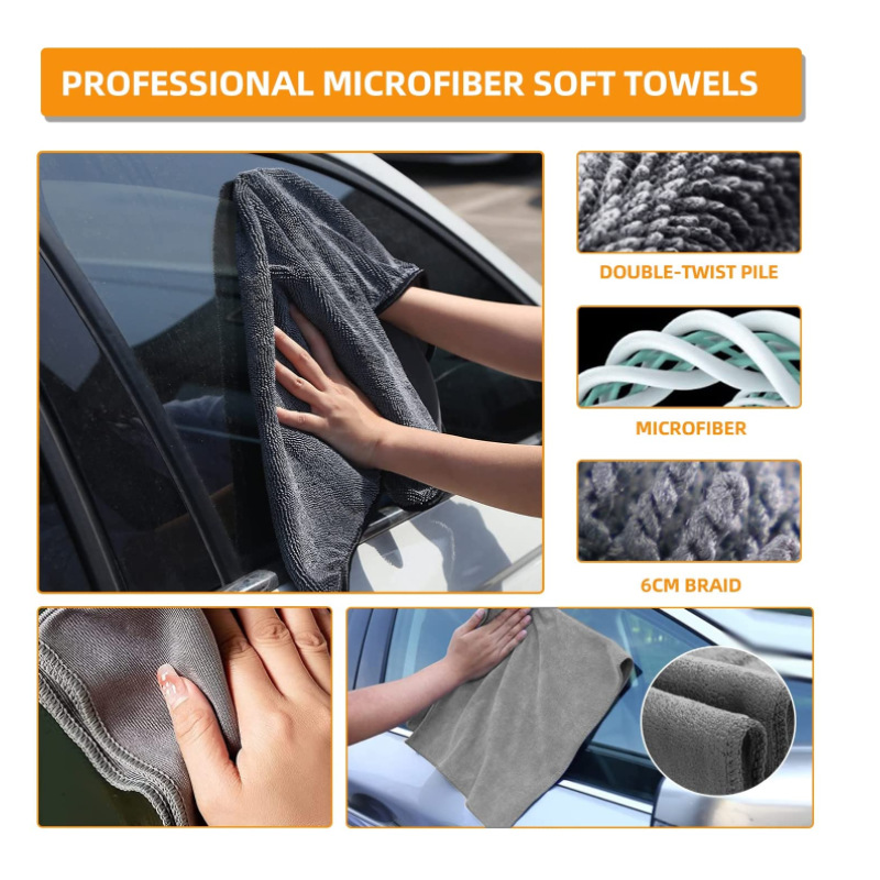 Amazon Hot Sale Car Wash Tool Brush Car Wash Brush 9-Piece Set Car Tire Brush Wheel Hub Brush Encryption Car Wash Gloves