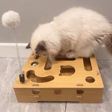 猫玩具掏球型瓦楞纸耐磨猫抓板磨爪器逗猫棒转盘球宠物猫咪用品