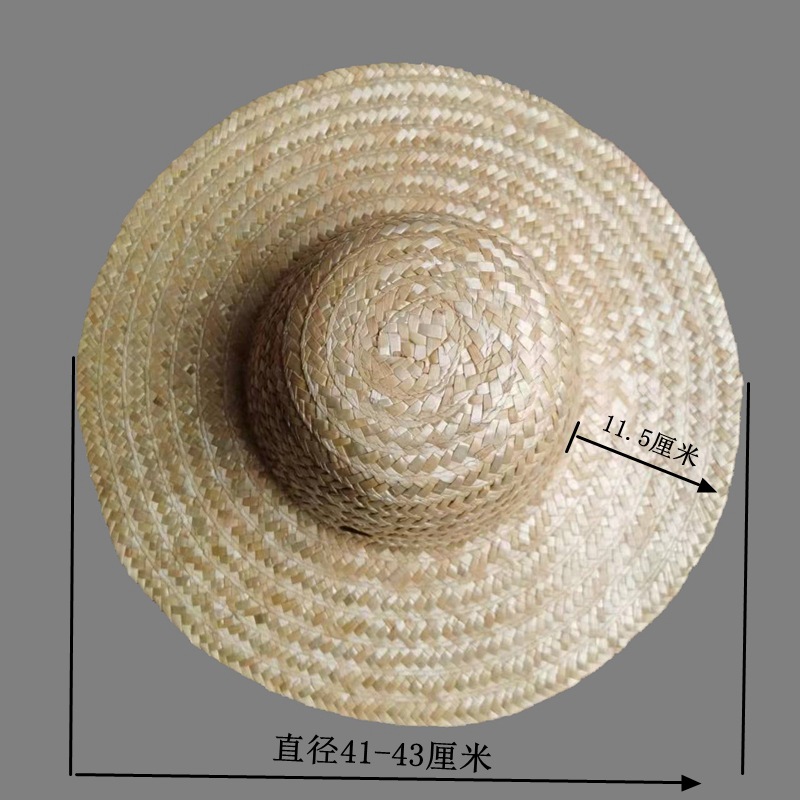 Straw Hat Summer Farmer Straw Hat Straw Straw Woven Sun-Proof Anti-Ddos Big Brim Men and Women Rural Agricultural Fishing Straw Hat Wholesale