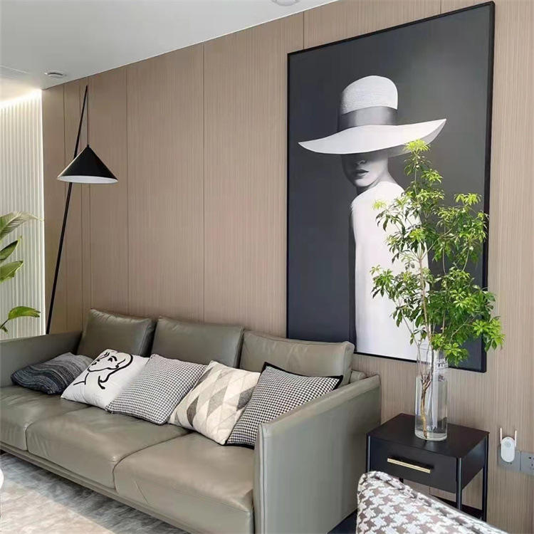 竹纤维集成墙板家装酒店吊顶护墙板背景墙板快装扣板石塑工装板