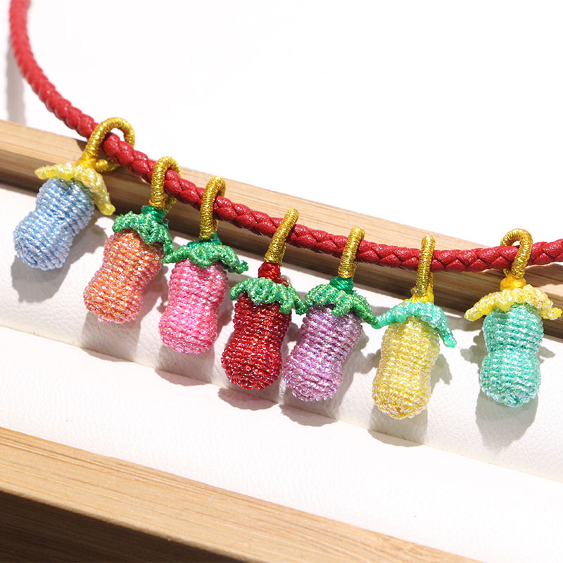 端午节手工精编手链吊坠配件幻彩小花生-阿里巴巴