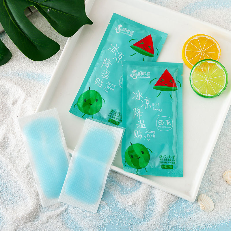 厂家批发清凉贴夏季降温学生可爱散热冰贴oem定做冰凉贴