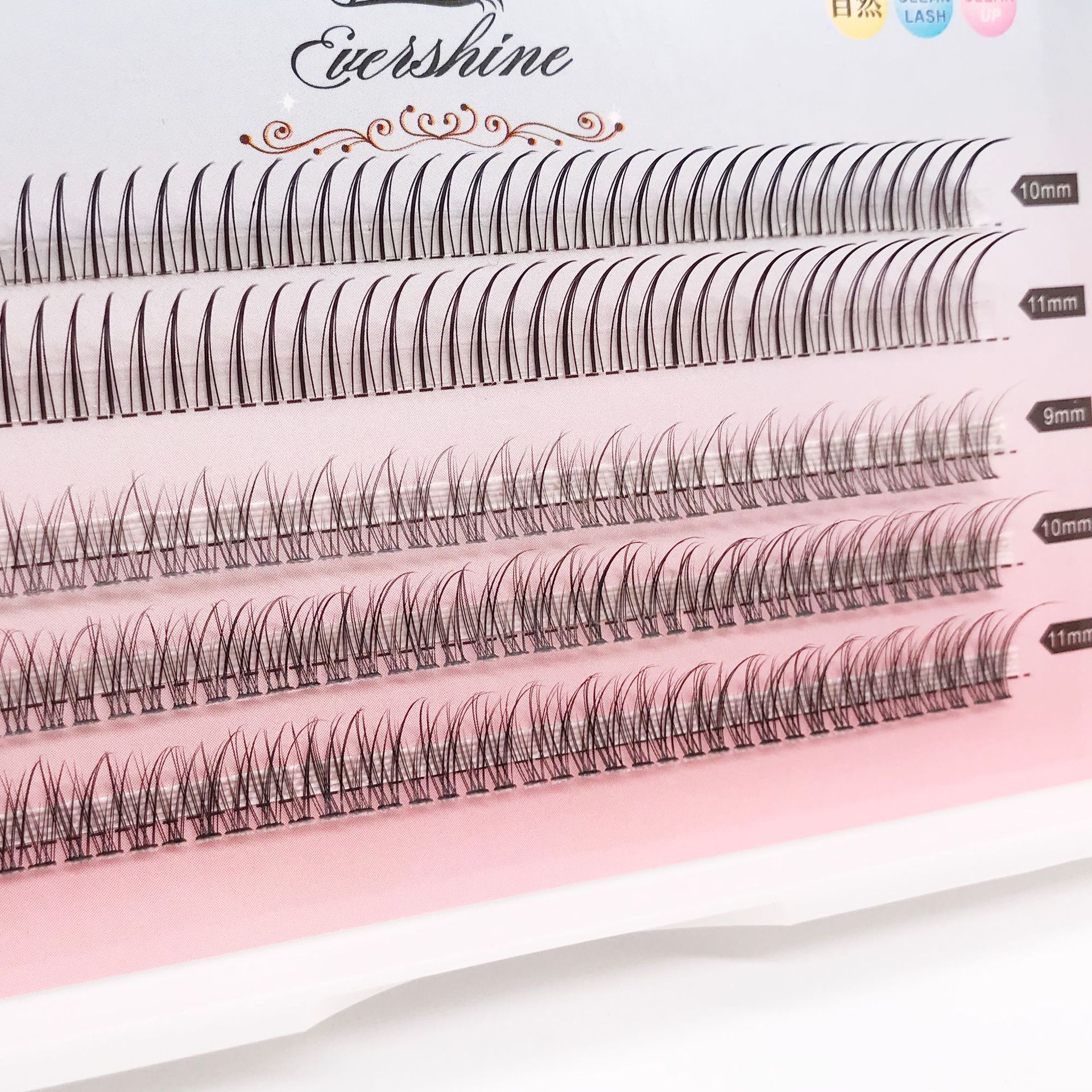 In Stock Wholesale Internet Celebrity Type a Fishtail Mixed Individual False Eyelash Grafting False Eyelashes A- line Fishtail Mixed Eyelashes