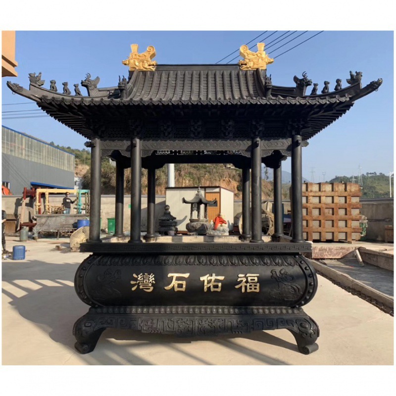 生产铸造寺庙香炉焚经炉铸铁元宝炉祠堂化宝炉烧化纸炉室外焚经炉
