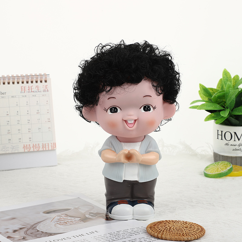 Creative Home Decorations Small Ornaments Desktop Cute Girl Qixi Gift Personality Savings Bank Spot