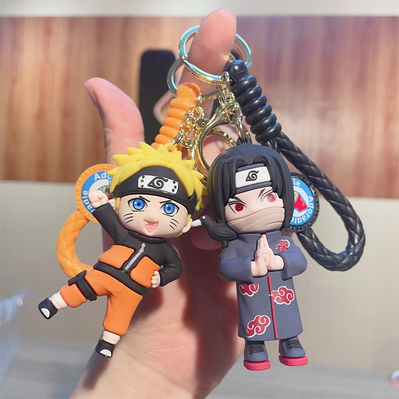 PVC New Anime Naruto Keychain Figurine Doll Pendant Car Key Chain Bag Ornaments Wholesale
