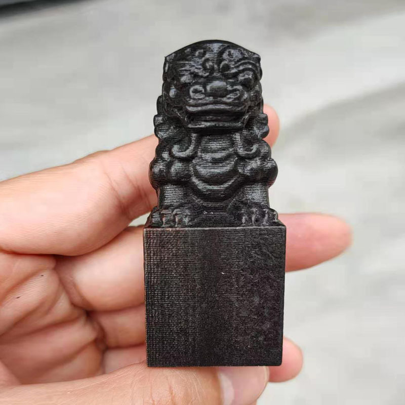 沉香木染色狮子印章官印宝宝抓周手把件木质雕刻工艺品淘宝批发