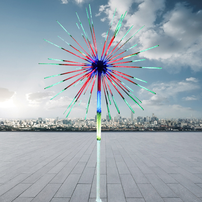 led户外烟花树灯爆闪烟花灯礼花灯夜景亮化灯数码防水工程装饰灯