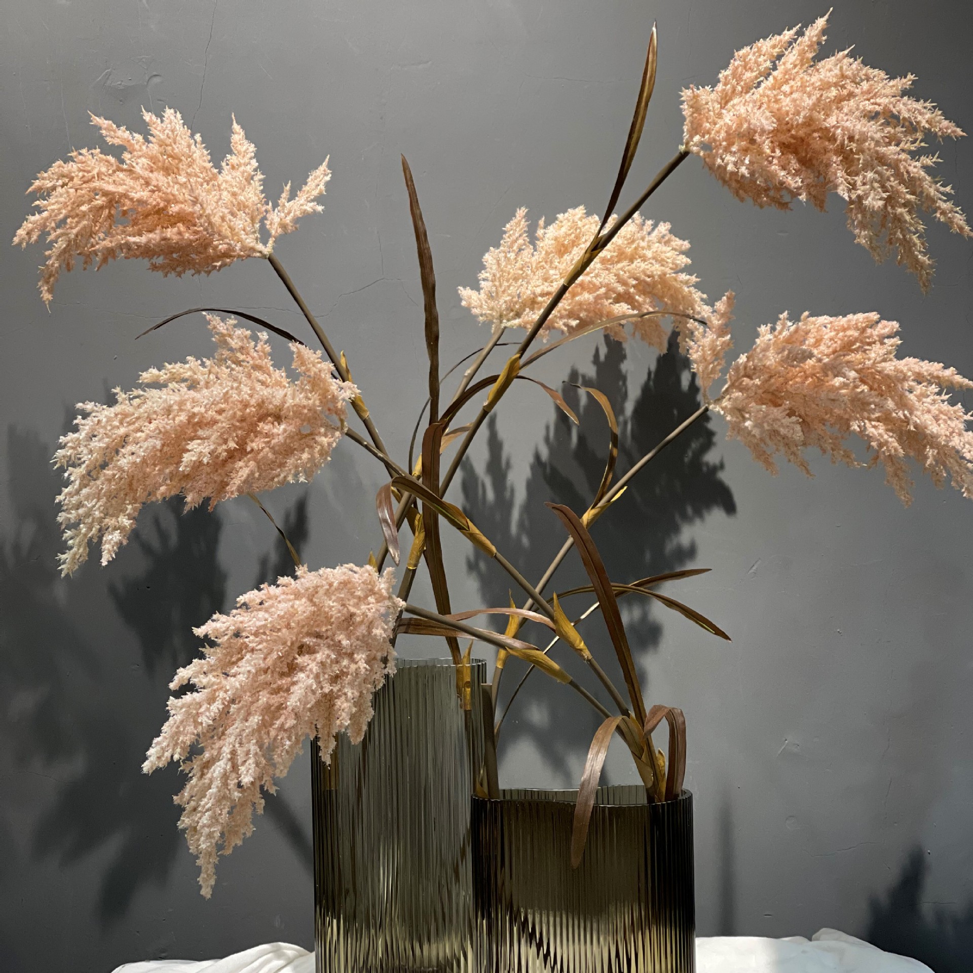 仿真芦苇 塑料植绒芦苇狗尾巴草 森系婚庆婚礼装饰假花仿真植物