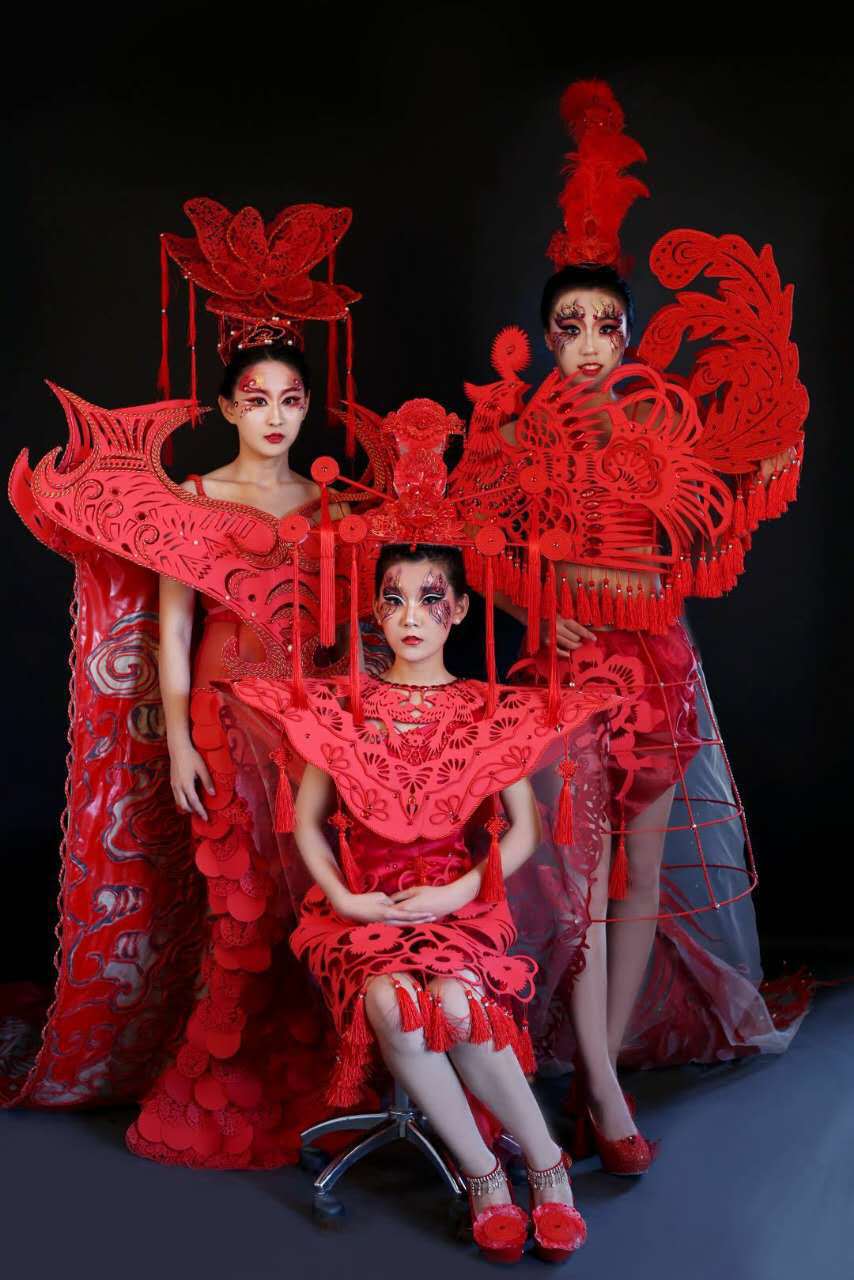 现货批发中国风传统剪纸服饰   私人订制款