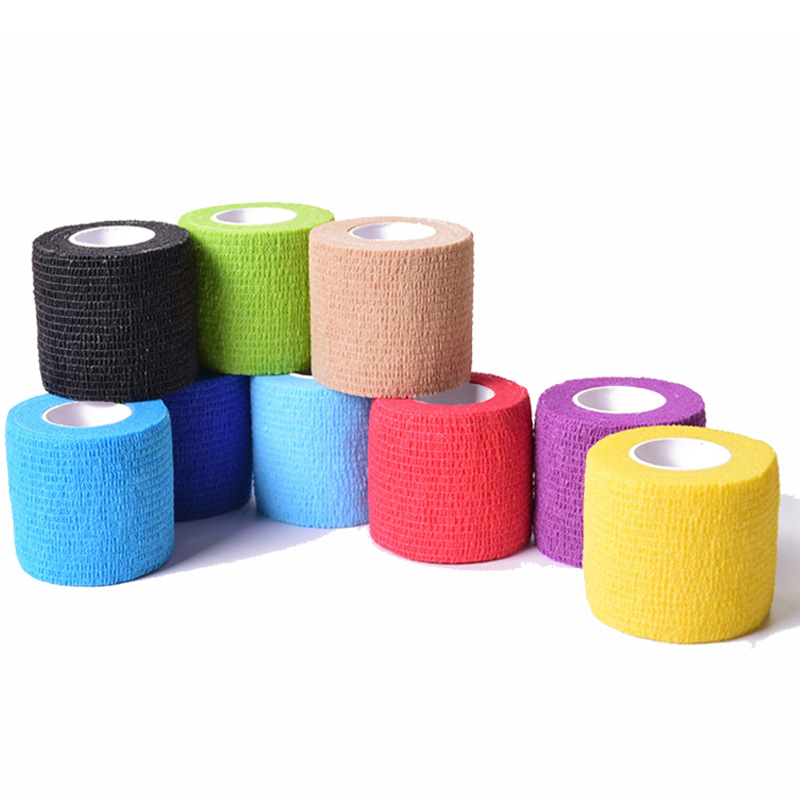 Wholesale Self-Adhesive Bandage Colorful Elastic Non-Woven Self-Adhesive Finger Ankle Wrist Tattoo Protective Bandage