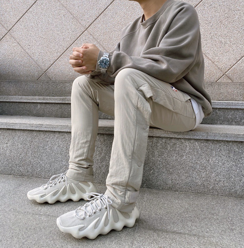 莆田贾斯汀比伯同款椰子450 男女黑白高版本火山小笼包情侣休闲鞋