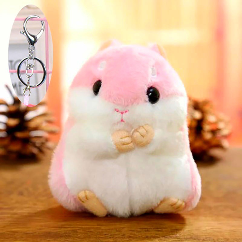 Cute Hamster Doll Plush Toys Cartoon Key Button Bag Small Pendant Doll Gift Ragdoll Gift