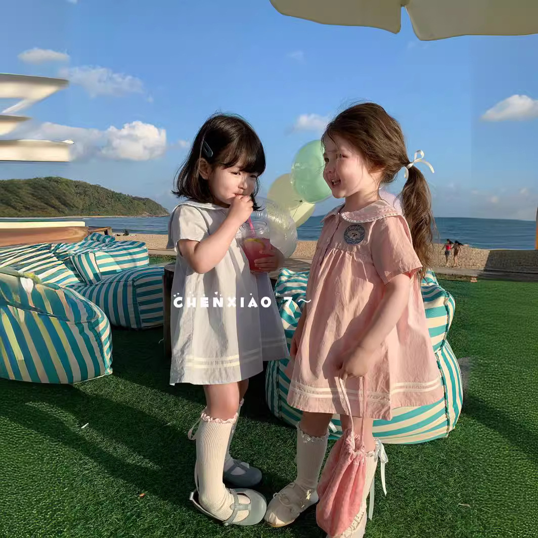 橙小7 24年夏款上新儿童潮连衣裙90-130码卡通裙女公主裙子洋气