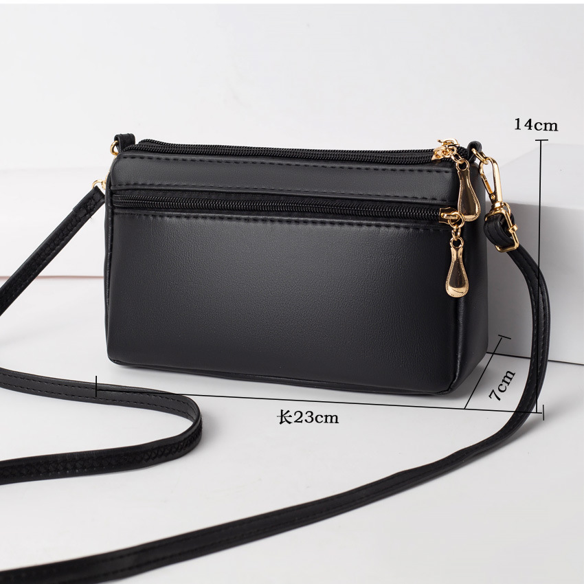 Mom Bag Middle-Aged Women's High-Grade Small Bag Mini Messenger Bag Women's Niche Tassel Soft Leather Messenger Bag