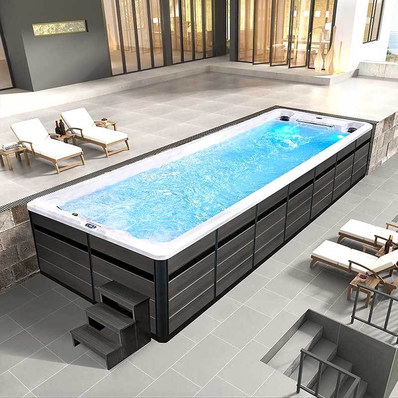 智能恒温冲浪独立式按摩泳池无边际亚克力充气家庭游泳池