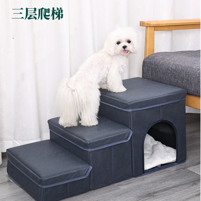 狗狗楼梯台阶小型犬狗狗爬梯折叠收纳上床小狗爬高泰迪美床边