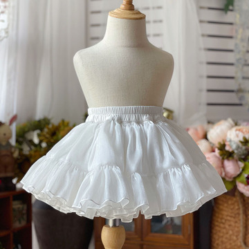 女童日式四季半裙珠光纱裙撑外穿蓬蓬公主裙内搭蓬松tutu百搭裙撑