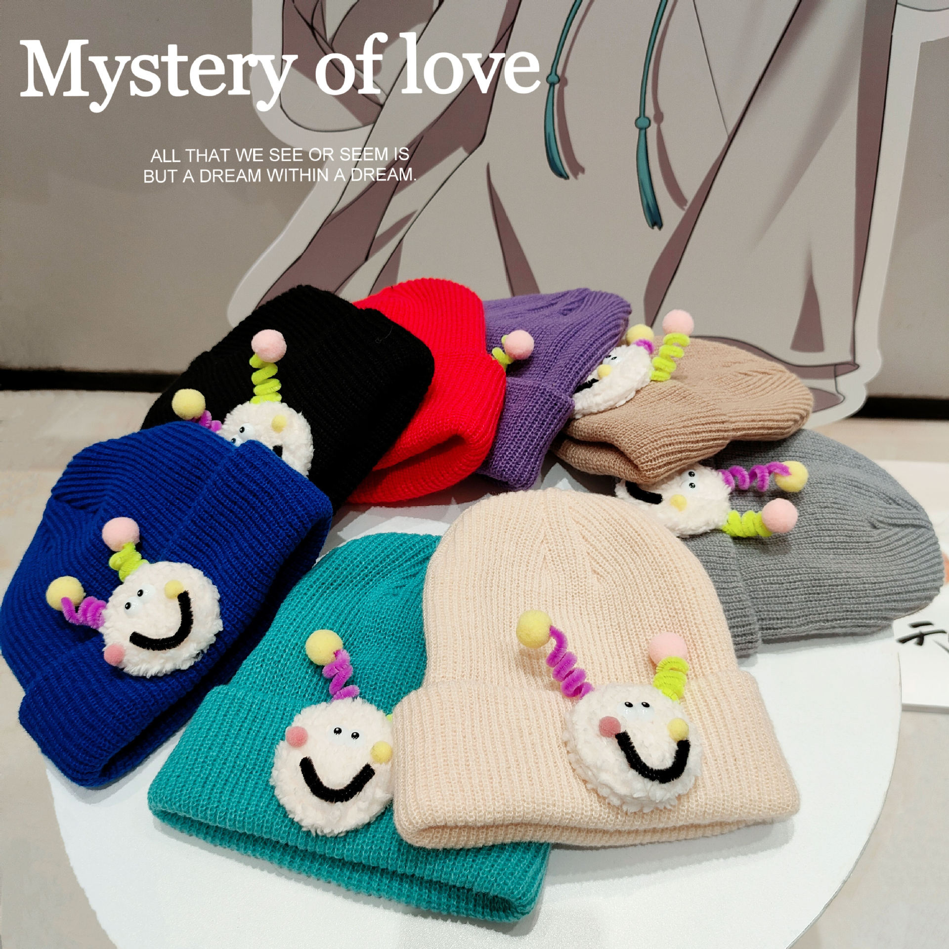 Classic Polyamine Baco Love Children's Knitted Hat Student Autumn and Winter Warm Children Hat Fun Korean Style Woolen Cap