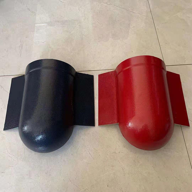 厂家供应树脂瓦配件斜脊堵头仿古树脂瓦合成树脂瓦