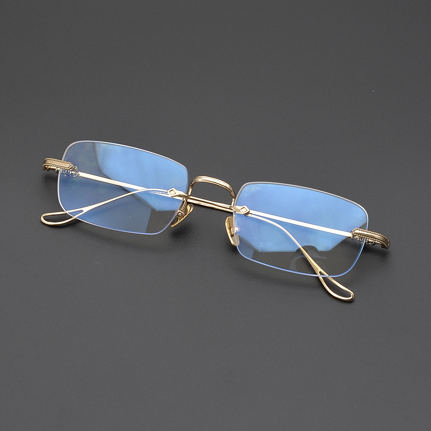 新款纯钛架男士商务无框超轻钛眼镜架文艺近视配镜光学眼镜框批发