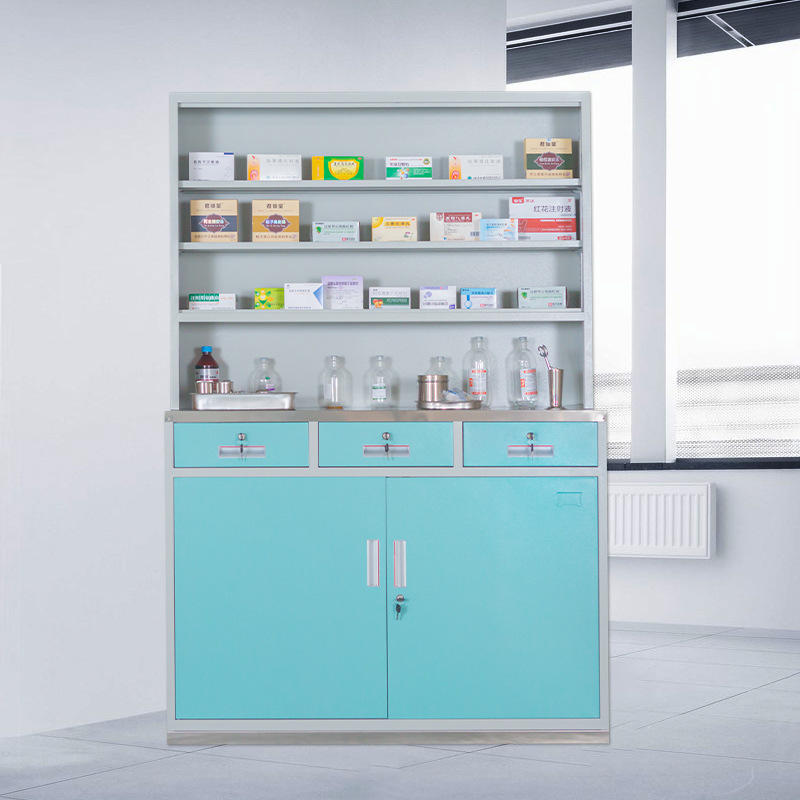 钢制西药柜诊所配药柜处置台医务室药品柜医院不锈钢药柜厂家批发