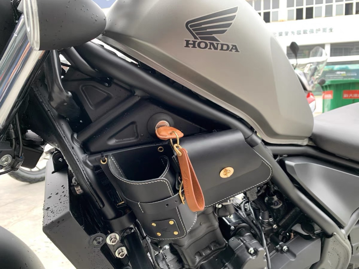 复古侧框牛皮包左右棕 黑俩色适用于本田cmx300/500 rebel300/500