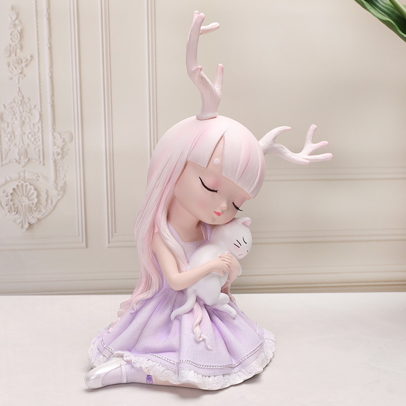 梦幻女生摆件可爱少女心房间布置装饰日系治愈桌面小摆设生日礼物