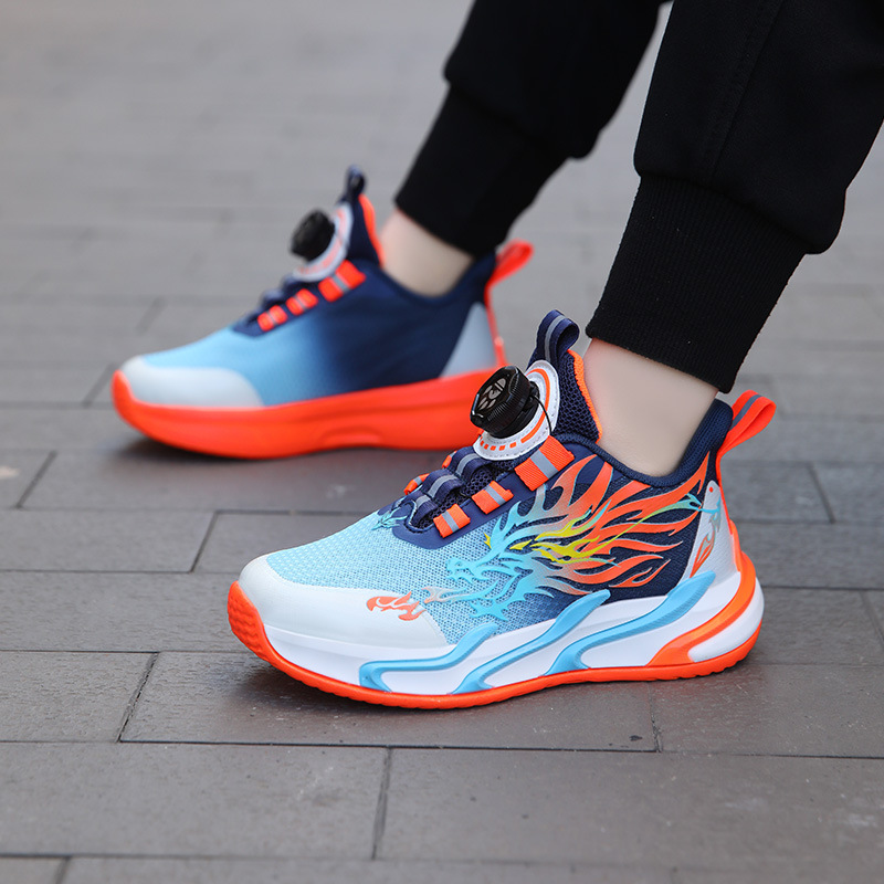 男童鞋子2024春季新款网面轻便儿童运动鞋中大童小男孩休闲跑步鞋