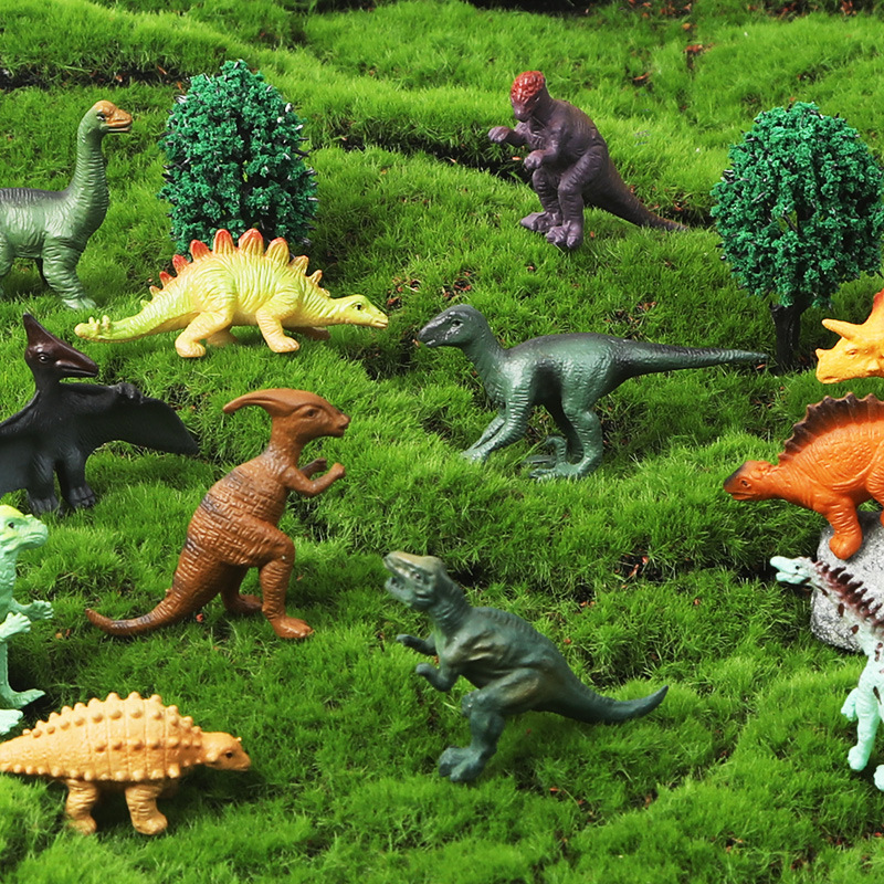 Cross-Border Simulation Mini Dinosaur Suit Model Toy Tyrannosaurus Triceratops Stegosaurus Pterosaurus Spine Back Dragon Beam Dragon