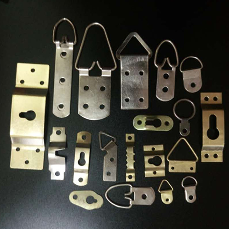 一字四孔挂画半圆挂环吊环背板挂扣墙挂画框卡扣铁片相架暗扣粘钩