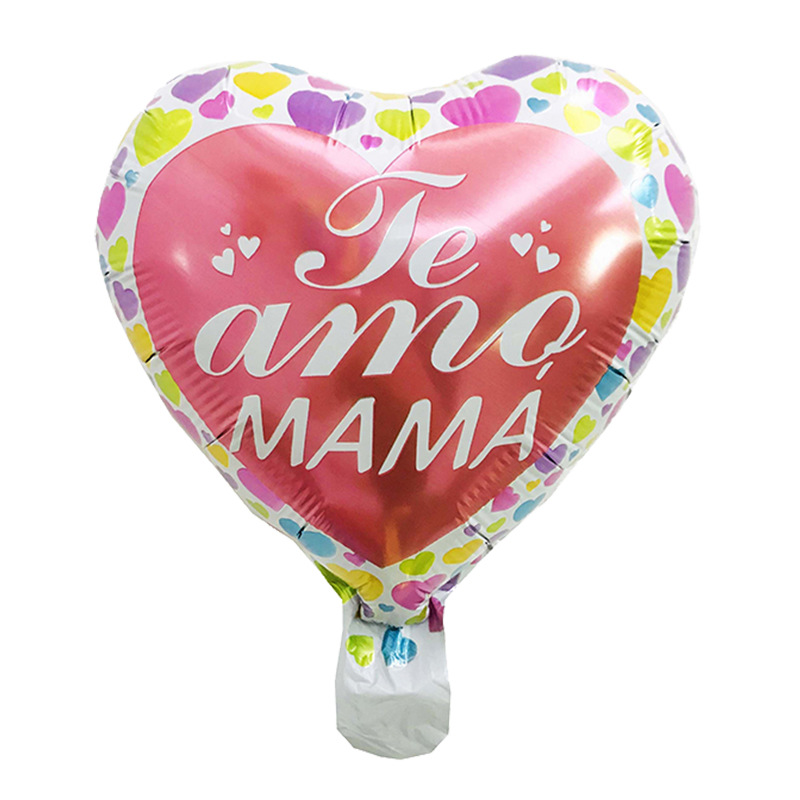 New 10-Inch Western Valentine's Day Mother's Day Aluminum Balloon Birthday Full Moon Party Decoration Peach Heart round Balloon