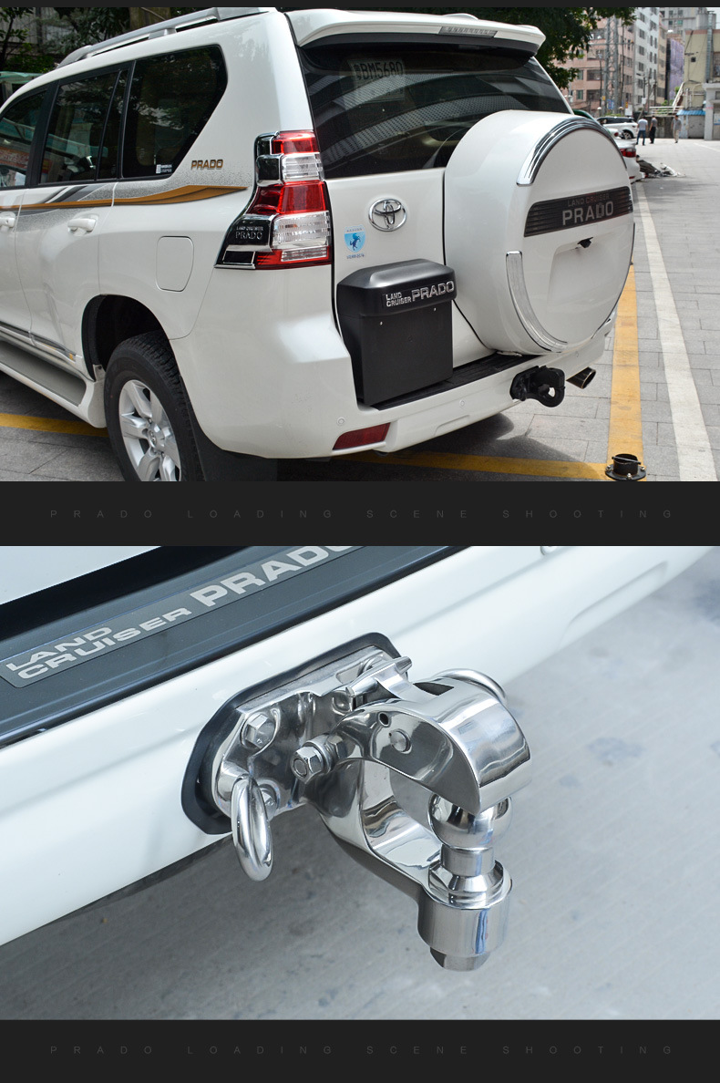 适用于03-21款普拉多拖车钩 丰田霸道中东版2700后杠流氓勾球改装