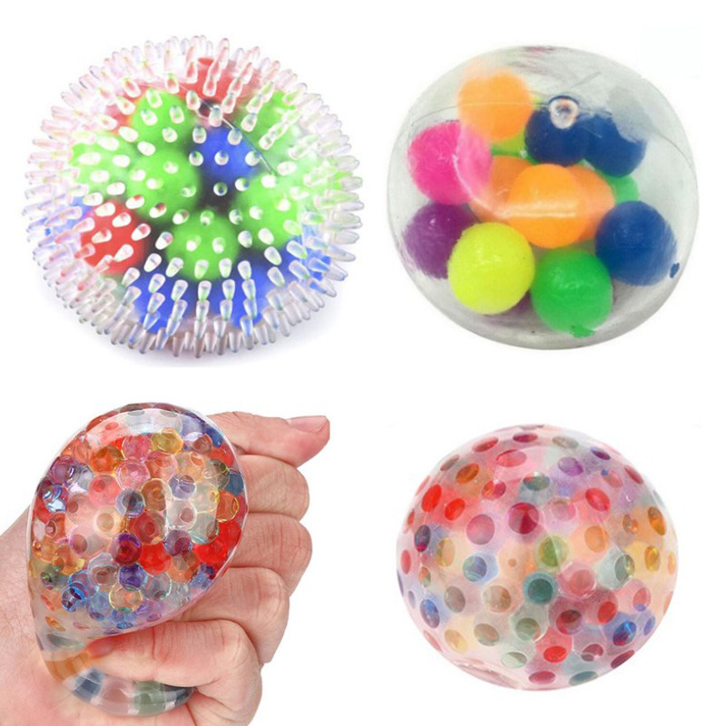 cross-border tpr soft rubber vent ball dna colorful beads stress ball squeezing toy pressure reduction toy