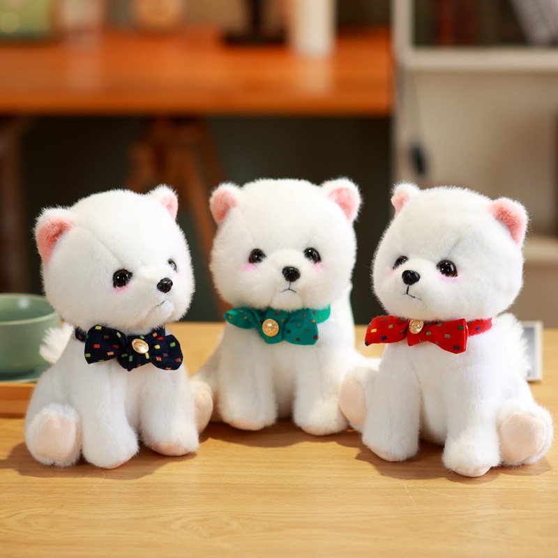 正版博美俊介狗狗公仔小狗毛绒玩具娃娃玩偶孩子生日礼物-阿里巴巴