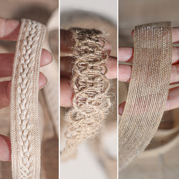 diy手工麻绳编织棉织带 创意花边条复古饰品家居工艺品包服装辅料
