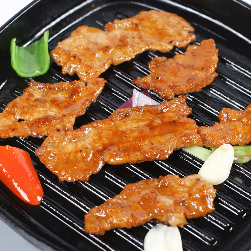 韩式香烤猪肉片1kg/包烤肉食材家庭烧烤调味猪肉冷冻生鲜肉片商用