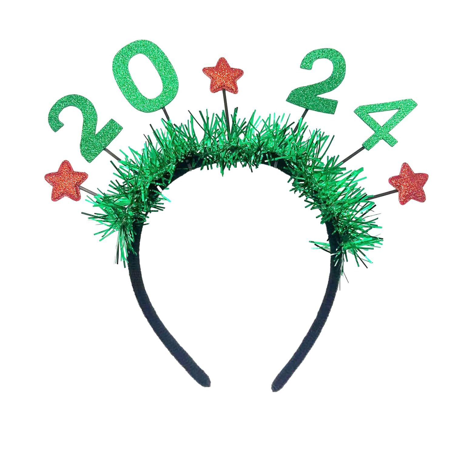 Cross-Border 2024 New Year Headband New Year New Year Headband Digital Headband Holiday Party Headdress Photo Props