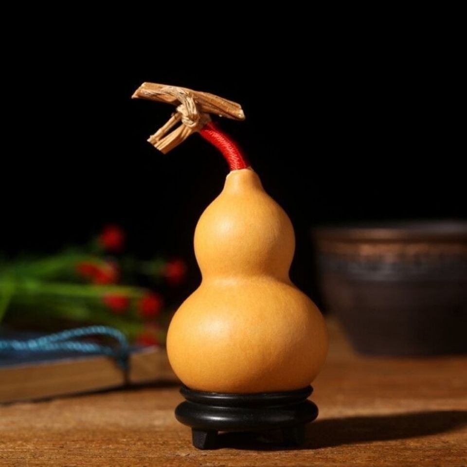 小葫芦手把件草里金天然包浆八宝把玩摆件挂件文玩葫芦精品小手捻