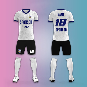 足球服套装全身印球衣儿童热转印字学生运动比赛足球训练队服定制