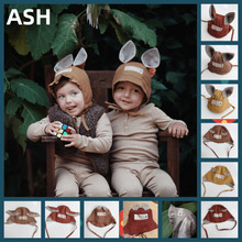 ASH立陶宛可爱动物耳朵帽子2022秋季ins爆款新款童装 男女童宝宝