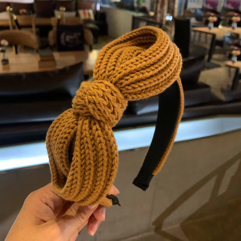 发箍女韩国气质网红毛线蝴蝶结宽边头箍外出压发夹冬季洗脸发卡