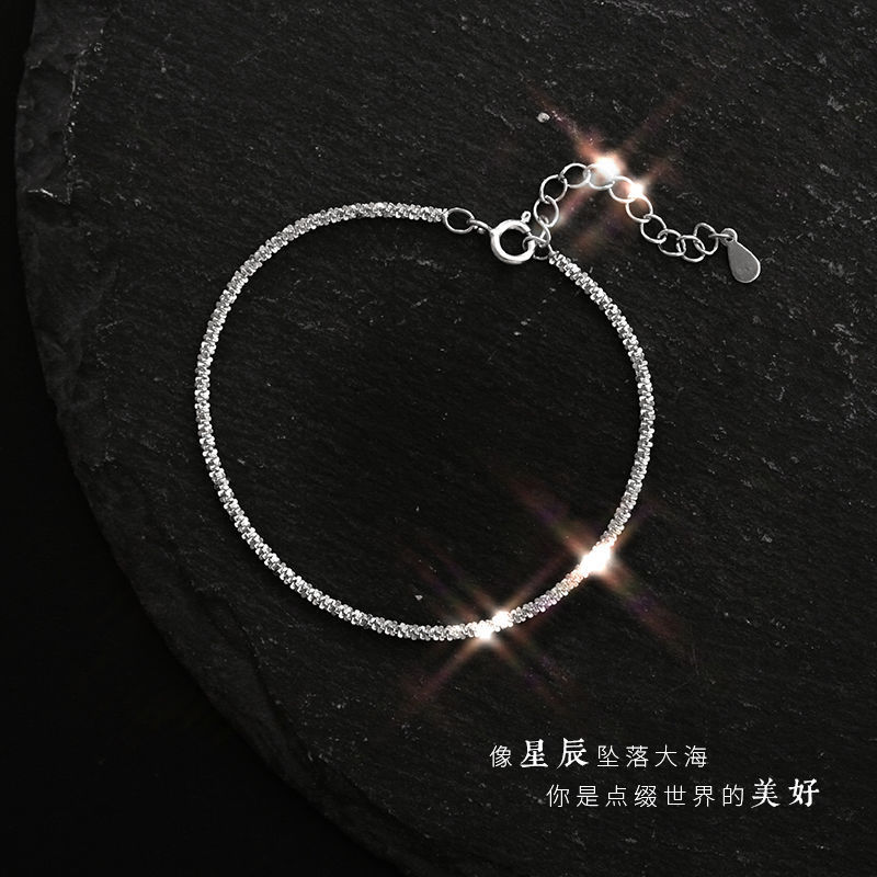 Silver Bracelet 925 Starry Simple Fresh Mori Ins Niche Student Bracelet Korean Style Women's Jewelry Factory Wholesale